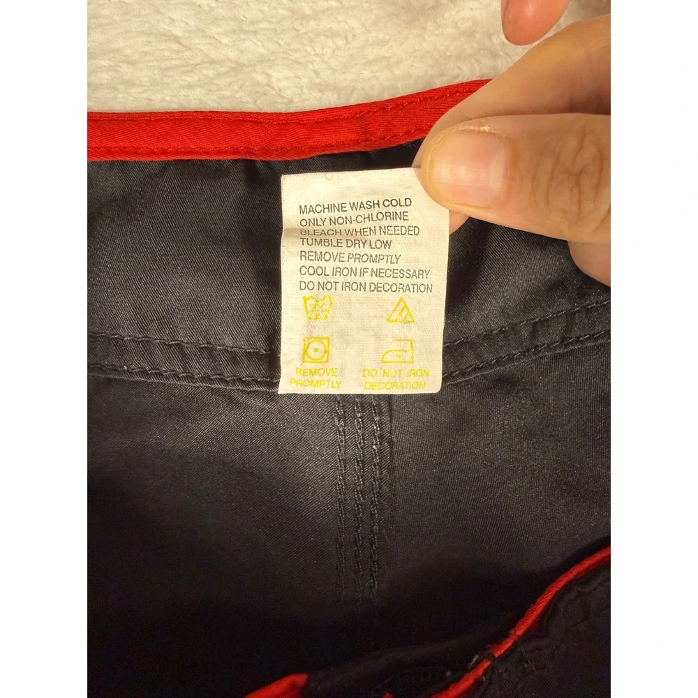 Quiksilver Board Shorts Mens‎ 34 Black Red Y2K Retro Logo Surf Swim Trunks